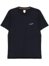 Paul Smith Logo Cotton T-shirt In Blue