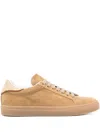 Paul Smith Logo-stamp Suede Sneakers In Brown