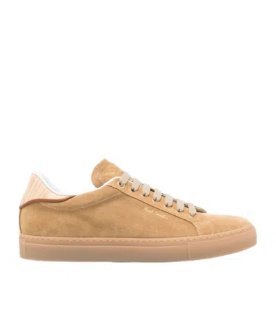 PAUL SMITH LOGO-STAMP SUEDE SNEAKERS