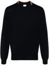 Paul Smith Black Merino Wool Crewneck Sweater