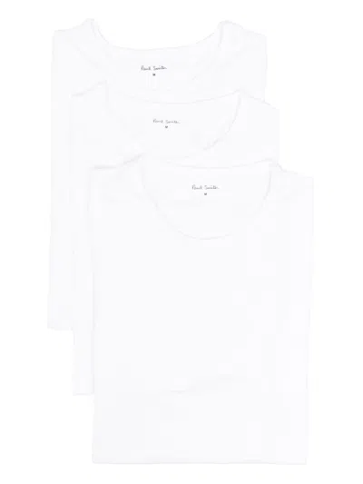 Paul Smith Logo T Shirt 3pack In White