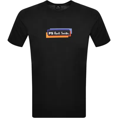 Paul Smith Black Cotton T-shirt With Logo