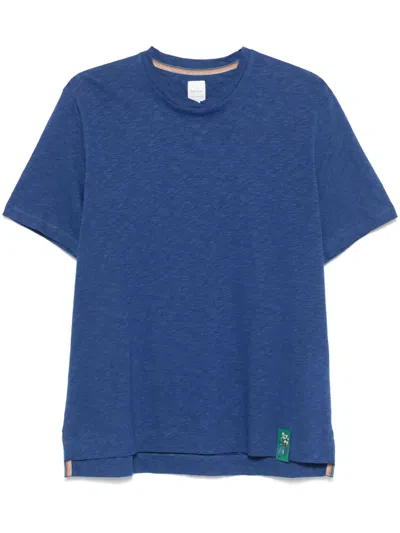 Paul Smith Logo-tag T-shirt In Blue