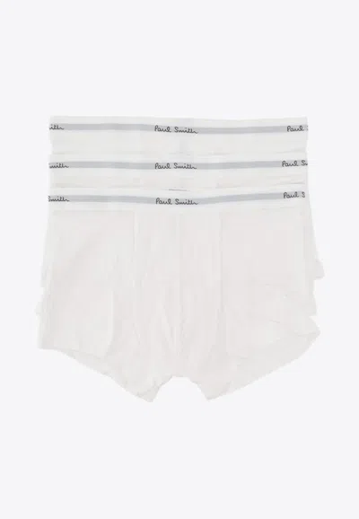 Paul Smith Logo Waistband Boxers - Set Of 3 In White