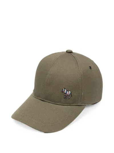 Paul Smith Logo-patch Baseball Cap In Green