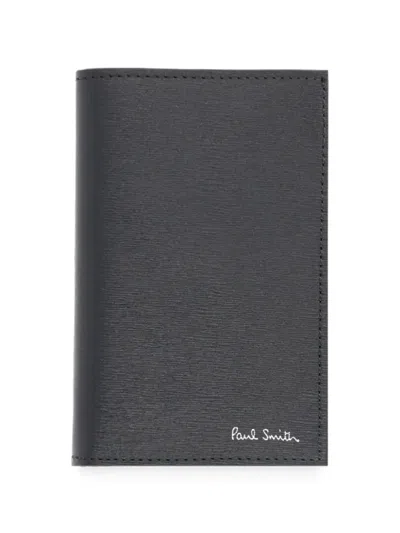 Paul Smith Logo-print Leather Cardholder In Black