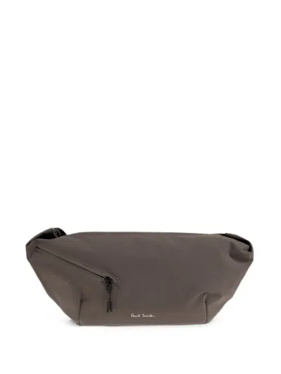 Paul Smith Logo-print Shoulder Bag In Brown