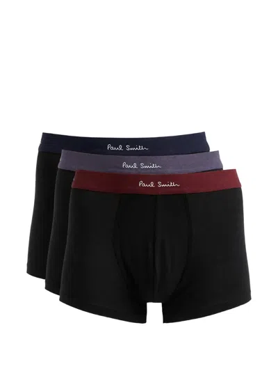 Paul Smith Logo-waistband Boxers (pack Of Three) In Brown