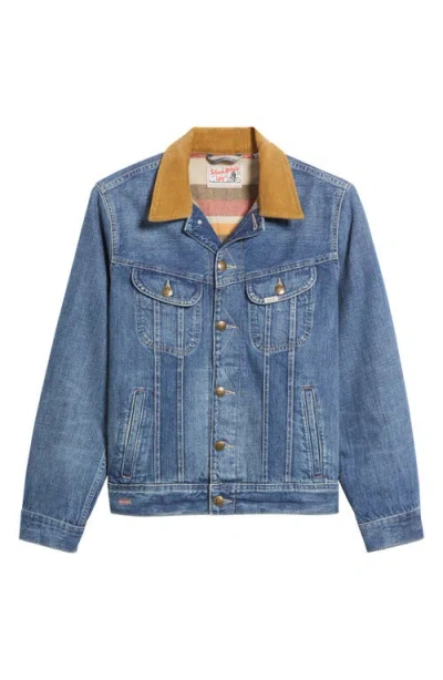 Paul Smith + Lee 101 Storm Rider Cotton Denim Jacket In Blue