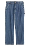 Paul Smith London Carpenter Stripe Jeans In Medium Base