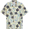 Paul Smith Pale Yukka Print Short Sleeve Shirt In Yellow In Yellow