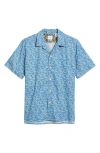 Paul Smith London Casual Fit Organic Cotton Camp Shirt In Blue