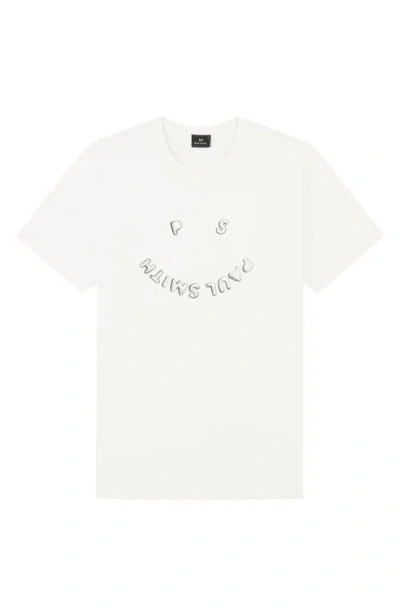 Paul Smith London Happy Print Cotton Graphic T-shirt In White