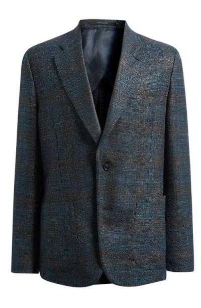Paul Smith London Marylebone Copper & Blue Slub Wool & Silk Sport Coat