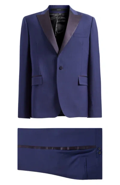 Paul Smith London Solid Wool Tuxedo In Inky Blue