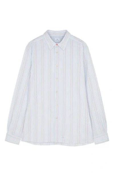 PAUL SMITH PAUL SMITH LONDON STRIPE COTTON BUTTON-UP SHIRT