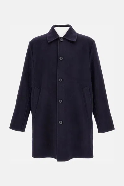 Paul Smith Double-face Buttoned Coat In Blue