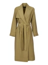 PAUL SMITH LONG DOUBLE-BREASTED GREEN TRENCH COAT