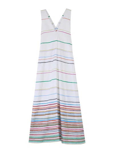 Paul Smith Long Multi-stripe Dress Ps In White