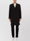 Paul Smith Long Notched Lapel Single Breasted Coat In Black