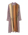 Paul Smith Long Silk Midi Dress With Striking Gradient In Multi
