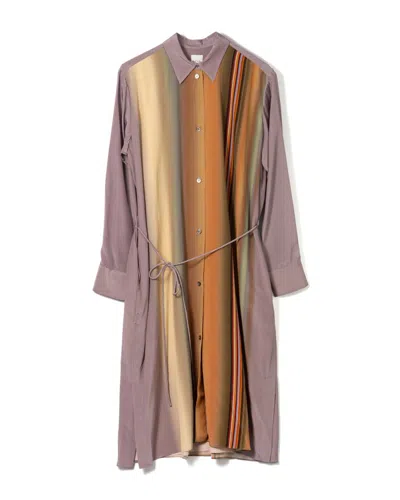 PAUL SMITH LONG SILK MIDI DRESS WITH STRIKING GRADIENT