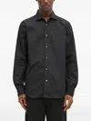 Paul Smith Long-sleeve Button-up Shirt In Black