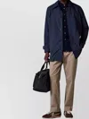 Paul Smith Long Sleeve Coat Featuring Side Pockets In Blue
