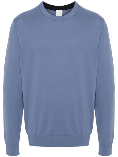 Paul Smith Long-sleeve Cotton Jumper In Blue