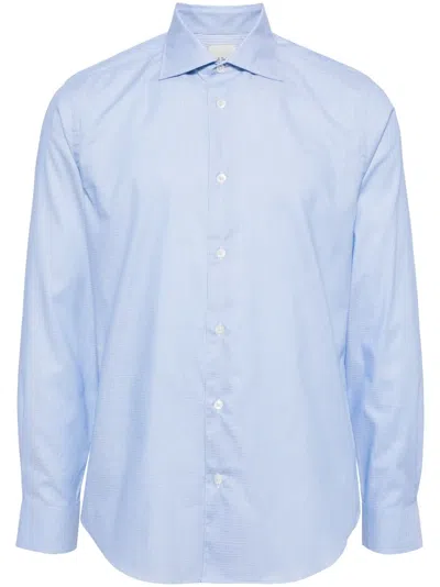 Paul Smith Long-sleeve Cotton Shirt In Blue