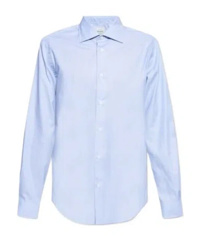 Paul Smith Long-sleeve Cotton Shirt In Blue