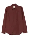 Paul Smith Long-sleeve Cotton Shirt In Red