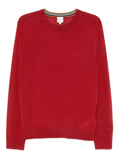 Paul Smith Long-sleeve Crew-neck Sweater In Red