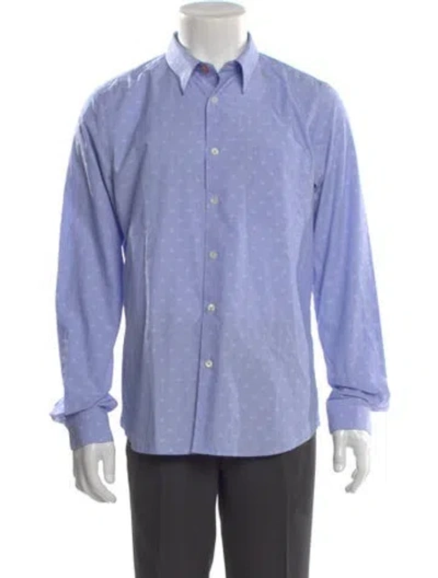 Pre-owned Paul Smith Long Sleeve Dress Shirt In Blue