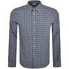 Paul Smith Long Sleeve Patterned Shirt Blue In Blue