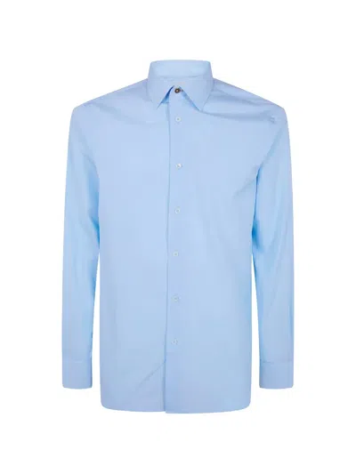 Paul Smith Mens Tailored Fit Shirt Pointed Collar Long Sleeves In Blue
