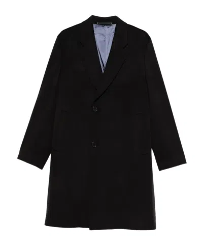 Paul Smith Long Sleeve Single-breasted Coat In Black