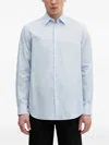 Paul Smith Long-sleeved Button-down Shirt In Blue