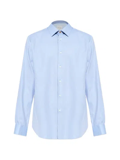 Paul Smith Tailored-fit Pin-dot Easy Care Shirt In Blue