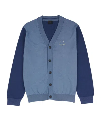Paul Smith Long-sleeved Cardigan In Blue