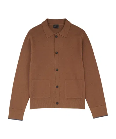 Paul Smith Long-sleeved Cardigan In Brown