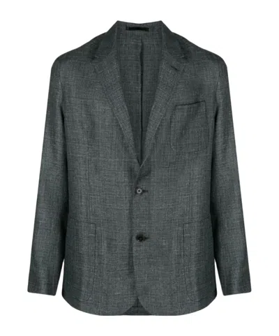 Paul Smith Long-sleeved Casual Jacket In Black