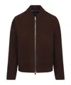 Paul Smith Zip-up Leather Jacket In Black