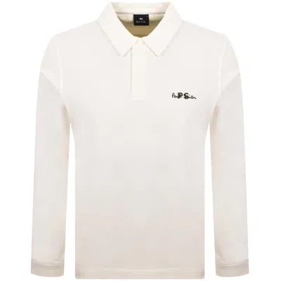 Paul Smith Long Sleeved Polo T Shirt Off White