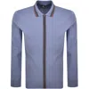 Paul Smith Long Sleeved Polo T Shirt Purple In Purple