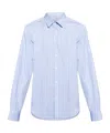 Paul Smith Slim-fit Pale Blue 'signature Stripe' Cotton Shirt In Blue