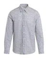 Paul Smith Cotton Long Sleeves Shirt With Floal Pattern In Gray
