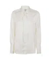 Paul Smith Long Sleeve White Shirt With Removable Tie In White