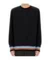 Paul Smith Signature Stripe Sweatshirt In Black