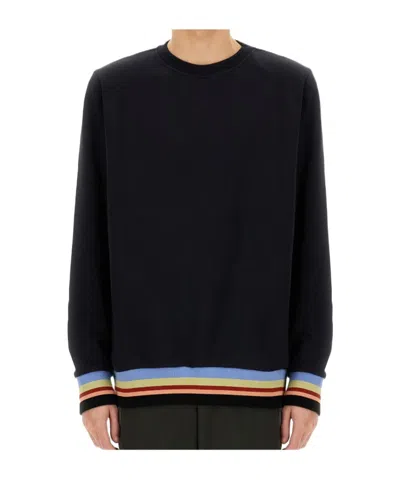 PAUL SMITH PAUL SMITH SIGNATURE STRIPED CREWNECK SWEATSHIRT